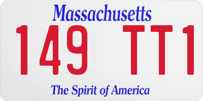MA license plate 149TT1