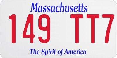 MA license plate 149TT7