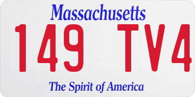 MA license plate 149TV4