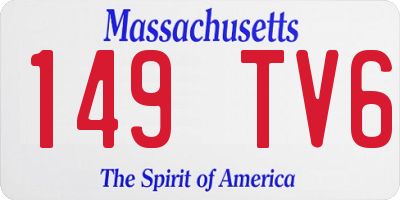 MA license plate 149TV6