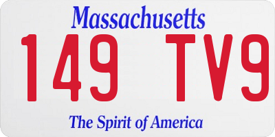 MA license plate 149TV9