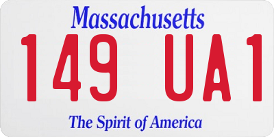 MA license plate 149UA1