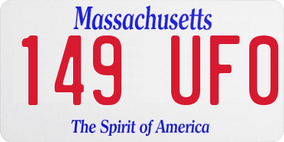 MA license plate 149UF0