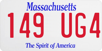 MA license plate 149UG4