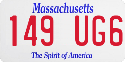 MA license plate 149UG6