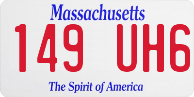 MA license plate 149UH6