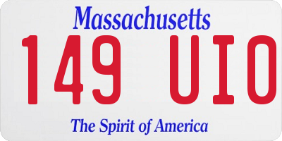 MA license plate 149UI0
