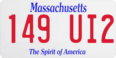 MA license plate 149UI2