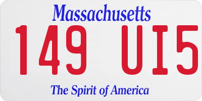 MA license plate 149UI5