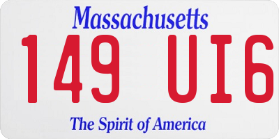 MA license plate 149UI6