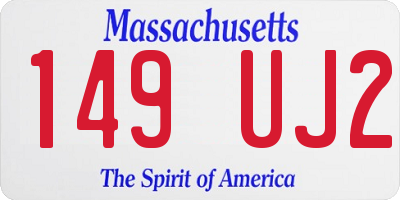 MA license plate 149UJ2