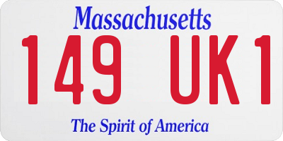 MA license plate 149UK1