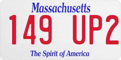 MA license plate 149UP2