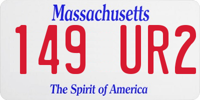 MA license plate 149UR2