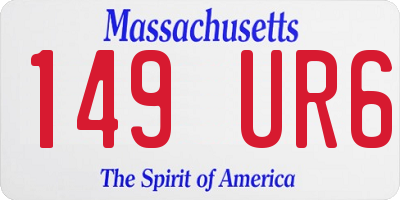 MA license plate 149UR6