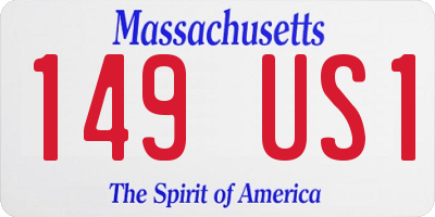 MA license plate 149US1