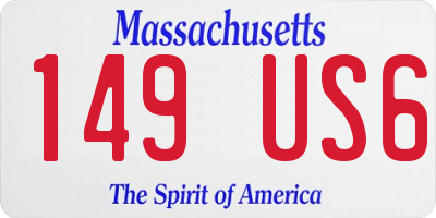MA license plate 149US6