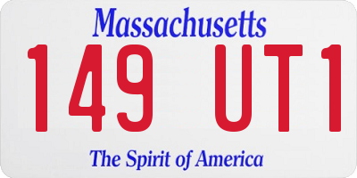 MA license plate 149UT1