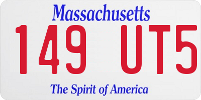MA license plate 149UT5