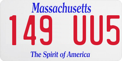 MA license plate 149UU5