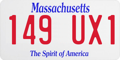 MA license plate 149UX1