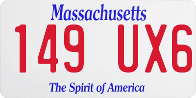 MA license plate 149UX6