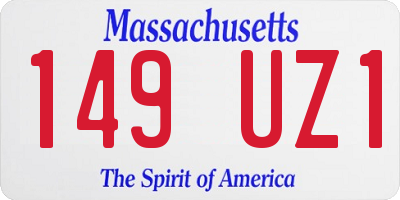 MA license plate 149UZ1