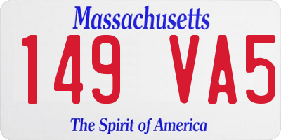 MA license plate 149VA5