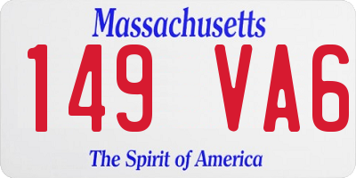 MA license plate 149VA6