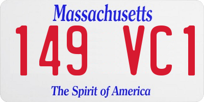 MA license plate 149VC1