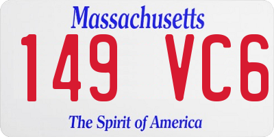 MA license plate 149VC6