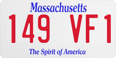 MA license plate 149VF1