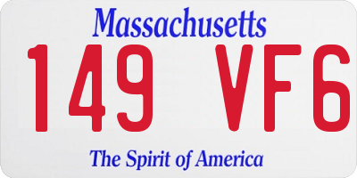 MA license plate 149VF6