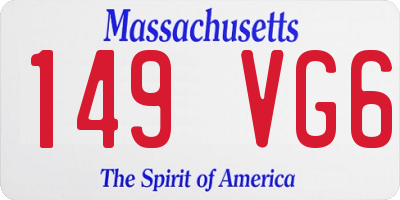 MA license plate 149VG6