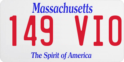 MA license plate 149VI0