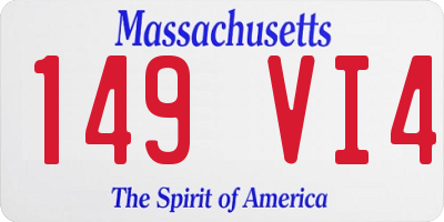 MA license plate 149VI4