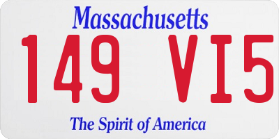 MA license plate 149VI5