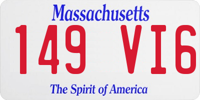 MA license plate 149VI6