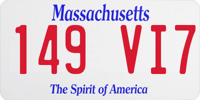 MA license plate 149VI7