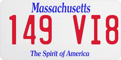MA license plate 149VI8