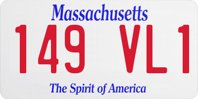 MA license plate 149VL1