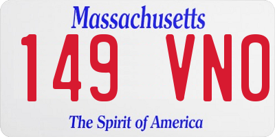 MA license plate 149VN0