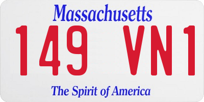 MA license plate 149VN1
