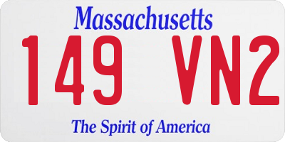 MA license plate 149VN2