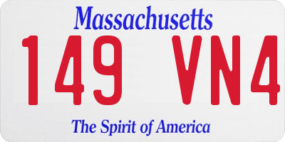 MA license plate 149VN4