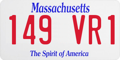 MA license plate 149VR1