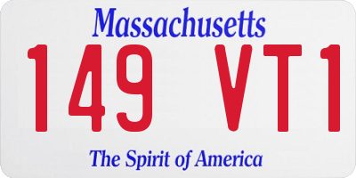 MA license plate 149VT1