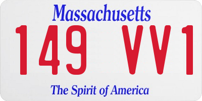 MA license plate 149VV1