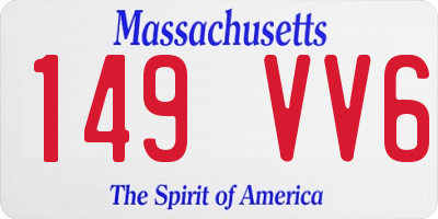 MA license plate 149VV6