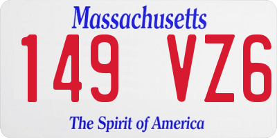 MA license plate 149VZ6